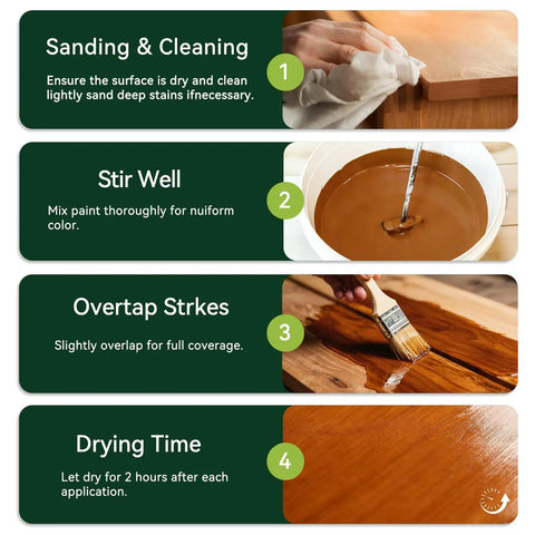 Water Based Wood Stain And Sealer In One Classic Walnut Finish 8.8 Oz Jar application steps guide for outdoor projects.