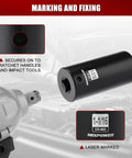 Half Inch Drive Deep Impact Socket In CRMO Steel With Radius Corner Design And Six Point Opening For Maximum Torque