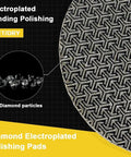 Close-up of Electroplated Diamond Sanding Paper Sheet Pad 60 Grit 4 Inch showing diamond particles and pattern for wet/dry use