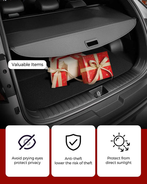 Retractable Cargo Cover For Hyundai Tucson 2022 2023 2024 2025 2026 Gas And Hybrid Models Black Trunk Privacy Shade Shield