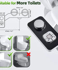 Must Have Non Electric Cold Water Bidet Toilet Seat Attachment With Pressure Controls And Retractable Self Cleaning Dual Nozzles For Front And Rear Wash In Black compatibility guide with knob switch details