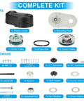 Complete kit components for Beefed Up 30 Series Torque Converter Kit For Predator 212cc Mini Bike And Go Kart with pulleys and hardware.