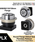 Smooth Slick Circular Flange Helical Planetary Gearhead Low Backlash Speed Reducer For Nema 23 34 Servo Motor featuring 60mm to 130mm flange.