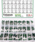 Assortment Kit Of Metalized Mylar Polyester Film Capacitors, 375 pcs, 24 values from 0.22nF to 470nF, 100V DC, in a box