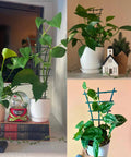 Mini Plant Trellis Garden Trellis For Climbing Plants Outdoor PP Plastic Superimposed Potted Plant Support Set Of 4 in use