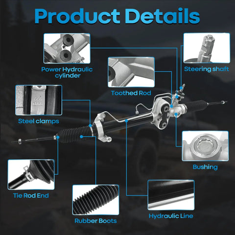 Chevrolet Silverado 1500 And GMC Sierra 1500 Hydraulic Power Steering Rack And Pinion For 2007 To 2013 Models With Outer Tie Rod Ends Left Hand Drive Replacement Ready To Install