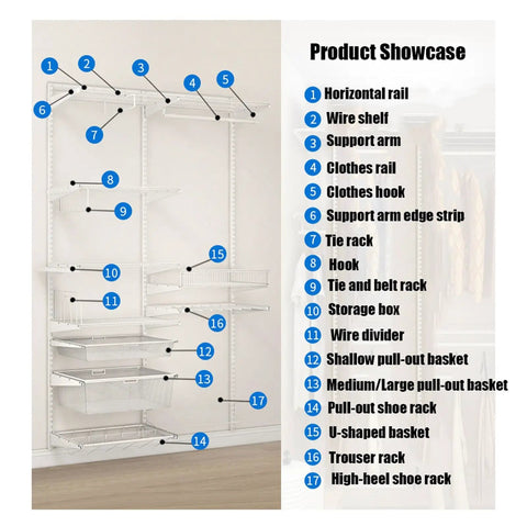 Closet Goals Wall Mounted Organizer Heavy Duty Metal Wire Shelving Expandable Rack Adjustable Rods For Clothes Hanging Laundry Mudroom Setup With Heavy Load Bearing Power To Organize Like A Pro