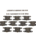 Antique Brass Gold Wood Hasp Lock Set 10Pcs Decorative Latch for Jewelry Boxes and Furniture with screws