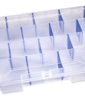 Tackle Box Organizer With Zerust Anti Rust Dividers, Customizable 18 Dividers Making 36 Compartments, Clear Fishing Lure Storage Box