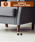 Adjustable Furniture Leveling Feet With Easy Installation And Anti Slip Protection 8 Pack M6 Threaded Rubber And Iron Height Adjustable Table And Chair Levelers For Cabinets And Home Furniture, chair leg close-up