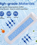10 Micron String Wound Sediment Filter Cartridge 10 Inch By 2.5 Inch Universal Replacement For Well Water And RO Units Heavy Duty
