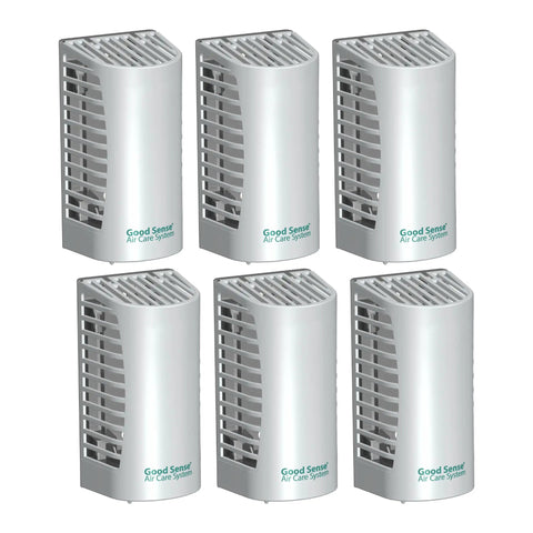 60 Day Air Care System Dispenser No Power Required Wall Mount Deodorizing Air Freshener Cartridge Holder Pack of 6 Spill Proof Up To 6000 Sq Ft Cartridges Sold Separately