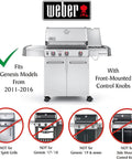 Replacement Gas Grill Burner Knob Set For Genesis 2011 Through 2016 Models With Three Knobs Easy Install, grill compatibility chart