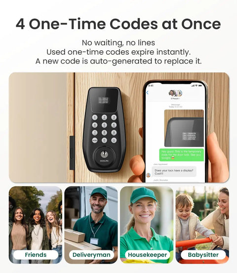 Rock Solid Keyless Entry Door Lock With Bright Touchscreen And Auto Lock Delivering 100 Programmable Pins Plus Temporary Guest Passes For Serious Front Door Protection And Super Easy Diy Install