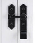 Pack Of 3 180 Degree Black Barn Door Locks And Latches With Handle For Cabinets Bathroom Closet Window Garage Security Lock Set