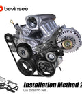 LS Engine Serpentine Bracket Kit For Alternator And Power Steering Pump Swap Compatible With Chevrolet LS1 LS2 LS3 LS6 Installed