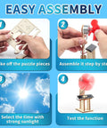 Six Solar Fan STEM Kits For Kids Ages Six To Twelve, Hands On Classroom Science Projects With Solar Panel, Motor, Blades, And Illustrated Instructions, Easy Assembly, Perfect For Learning Circuits And Solar Power. Easy assembly steps