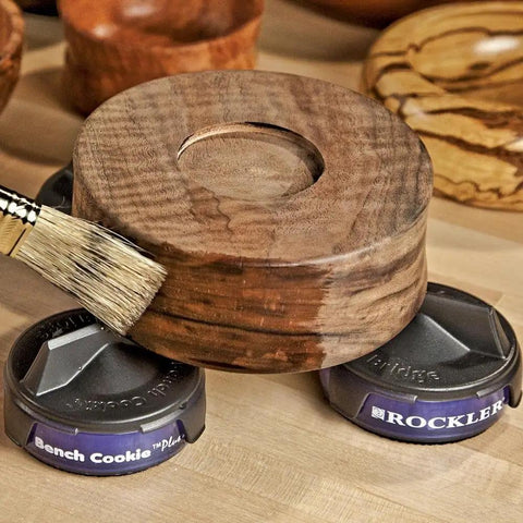 Wooden block on Bench Cookies Finishing Bridges 4 Pack For Snug Fit Over Work Grippers, Woodworking Bridges Protect Gripper Pads