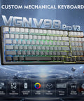 Premium Tri Mode Wireless Gaming Keyboard With Bluetooth And 2.4Ghz Support Plus Steady Usb C Wired Option For Quick Five Device Pairing, featuring customizable RGB and mechanical key switches.