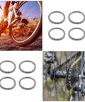 Collage of mountain bike with 10Pcs Bicycle Ball Bearings Set For Mountain Bicycles And Fixed Gear Bikes With 40Mm Outer Diameter And 4Mm Ball Diameter Includes Steering Bearings For Headset Crank And Bottom Bracket Replacement Parts