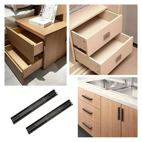 Heavy Duty Side Mount Ball Bearing Drawer Slides 2 Piece Full Extension Cabinet Hardware on modern cabinets.