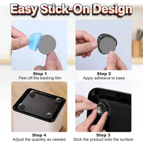 Easy stick-on design steps for Heavy Duty Self Adhesive Furniture Casters 8 Pack Stick On Swivel Wheels installation process.