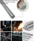 Two Piece 10mm By 700mm Case Hardened Chrome Plated Linear Motion Rods For 3D Printers CNC DIY Projects Ultra Smooth Ground Finish Mirror Polished Surface H8 Tolerance Reliable Guide Shafts showing chamfered end