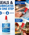 60 Ml HVAC Gasket And Thread Sealant Pro Grade Non Hardening Gasket Sealer For AC And Refrigeration Installations Seal Flare Fittings Tapered Pipe Threads