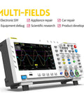 Two Channel 100MHz DDS Oscilloscope And Signal Generator Combo With 1GSa Sampling Rate, featuring waveforms on screen.