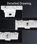 Detailed drawing of Front Bumper Mounting Bracket Set For Mitsubishi Lancer 2008 To 2017 Non Evo Front Right And Left Replacement