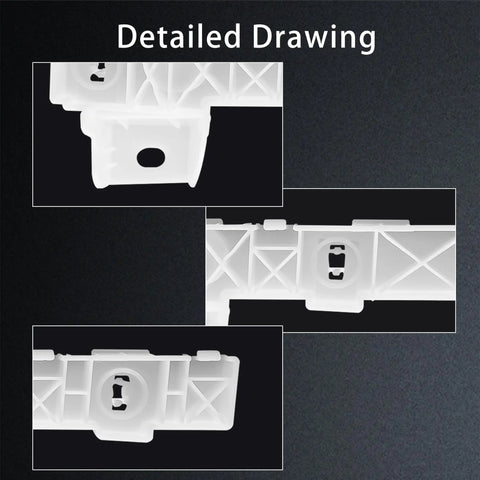 Detailed drawing of Front Bumper Mounting Bracket Set For Mitsubishi Lancer 2008 To 2017 Non Evo Front Right And Left Replacement