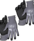 Cut Resistant Nitrile Coated Work Gloves With HPPE, Touchscreen Compatible, ANSI A4, Knit Dipped, Medium Size, 2 Pair