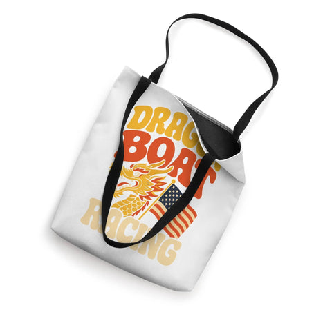 Paddlers Tote Bag For Dragon Boat Crew And Racing Teams, Race Day Carryall For Practice And Events with dragon and flag design