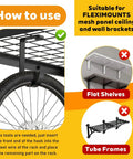 Four Pack Garage Ceiling Bike Hooks Overhead Mount For Hanging Bicycles And Tools Heavy Duty 33 Lb Capacity 3x6 Inch L Shaped Hooks