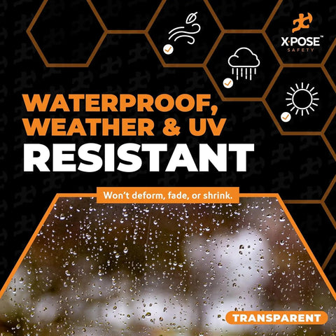 Clear Vinyl Tarp 10 By 12 Feet Built To Last Super Heavy Duty 20 Mil Transparent Waterproof PVC Tarpaulin with raindrops
