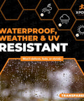 Clear Vinyl Tarp 10 Ft By 15 Ft, Heavy Duty 20 Mil Waterproof PVC Tarpaulin With Brass Grommets, see-through under rain