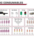 TIG Welding Torch Accessories Must-Have All-In-One 71-Piece Kit With Alumina Nozzles, Collets, Stubby Gas Lens, Glass Cups