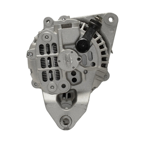 ACDelco Gold 334-1574 automotive alternator, front view, silver-gray aluminum body