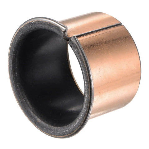 Straight Heavy Duty Flanged Sleeve Bearings With Oilless Bronze Sintered Build 40Mm Bore X 44.5Mm Od close-up view showcasing interior.