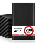 Bulk 4x8 Inch Bubble Mailers Waterproof Padded Envelopes Self Seal 200 Pack With Usable 4x7 Inch Inner Size Great For Small Business Shipping And Ecommerce