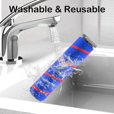 Quick-Release Soft Roller Cleaning Head For Cordless Vacuum Cleaners V7 V8 V10 V11 V15 Series being washed in a sink