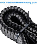 8 Inch Black Zip Ties Heavy Duty 50 Pound Tensile Strength securing braided cords