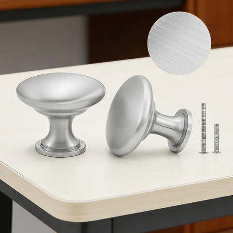 30 Pack Round Cabinet Knobs In Brushed Nickel To Upgrade Your Kitchen Cabinets Bathrooms Closets And Dressers Solid Zinc Alloy