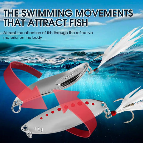 27-Piece Fishing Lures Kit with Hard and Soft Baits for Bass, Trout, Pike, showcasing reflective metallic swimming lures underwater.