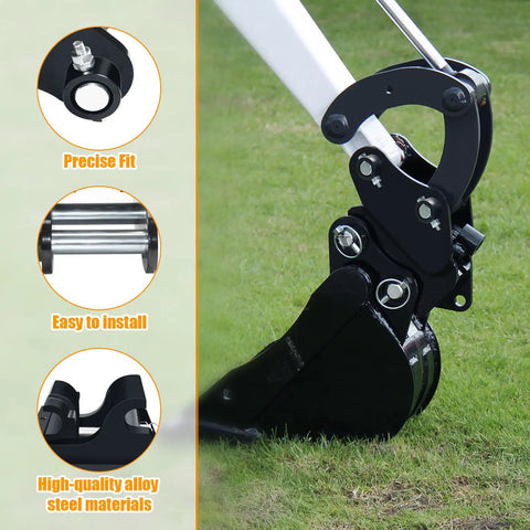 Mini Excavator Quick Change Hitch Coupler Mechanical Attachment Connector For 0.6 To 3 Ton Machines Typhon Compatible installed