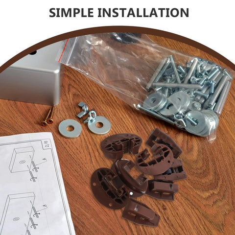 4Pcs Drawer Glide Kit For Dresser And Cabinet Reliable Quick Installation with hardware and manual