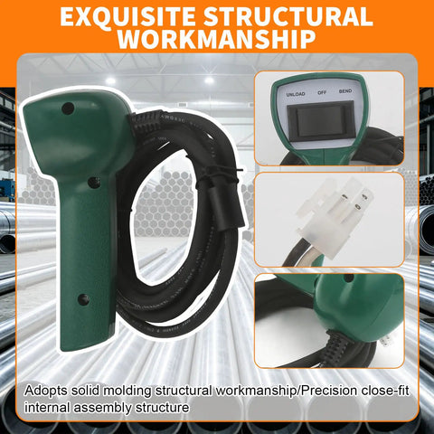 Heavy Duty Pendant Switch Control Unit With Cable One Pack Replacement OEM Style For Electric Conduit Pipe Bender Models 555 853 854 Quad Bender Tugger Wire Puller, green handheld switch