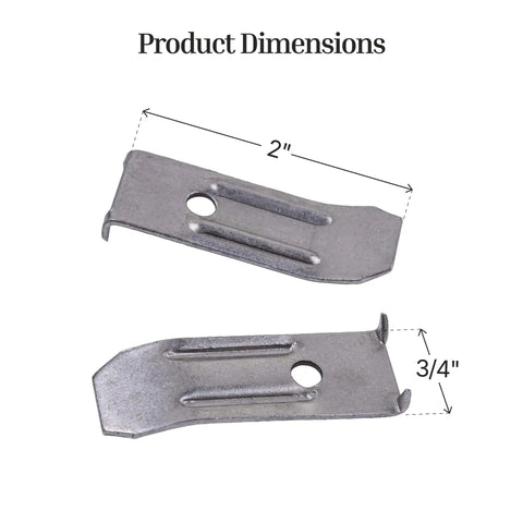 Table Leaf Leveler With Screws Pack Of 12 For Stable Dining Tables 3/4 Inch Wide By 1 5/8 Inch Long Heavy Duty Steel Hardware