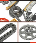 11 Piece Timing Chain Kit With Sprocket And More For Honda 2.4L DOHC 4 Cylinder Engines showing chain, sprockets, and rails