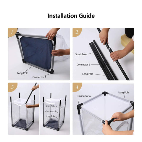 Installation of Large Monarch Butterfly Habitat Cage For Outdoor Use Insect Mesh Terrarium 30 Inch Tall With Weatherproof PVC